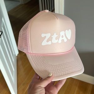 Zeta Tau Alpha Trucker Hat light pink